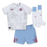 Aston Villa Ezri Konsa #4 Replika babykläder Bortaställ Barn 2023-24 Kortärmad (+ korta byxor)